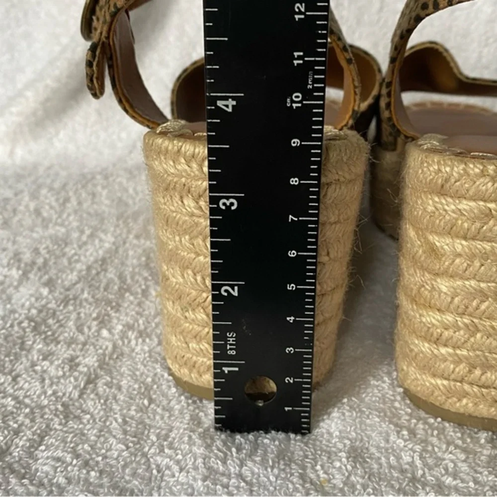 Heels Platforms Shoes Women’s Size‎ 8.5 Open Toe Buckle Leaped Printed